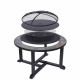 Fireplace Strend Pro Grill, metal, 4 chairs, 105 cm