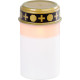 Candle MagicHome TG-10, with LED candle, for the grave, white, 12 cm, (part of the package 2xAA)