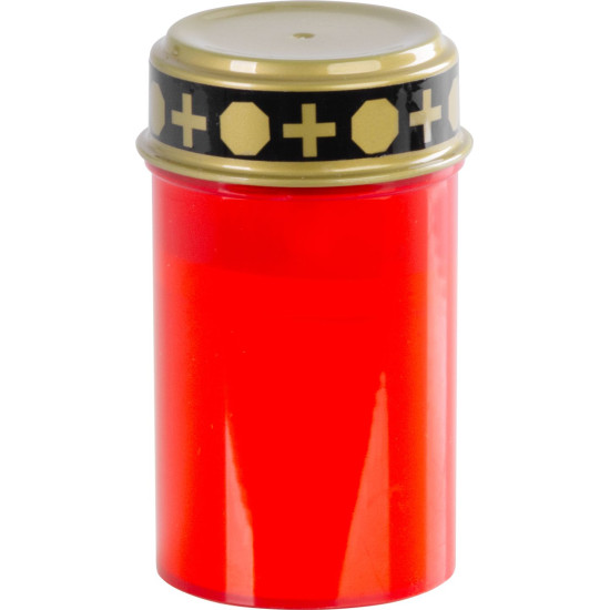 Свеча MagicHome TG-10, со светодиодной свечой, на могилу, красная, 12 см, в упаковке 2xAA