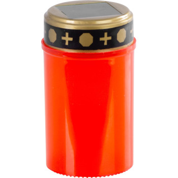 Светильник MagicHome TG-62, со светодиодной свечой, на могилу, красный, зарядка от солнечной батареи