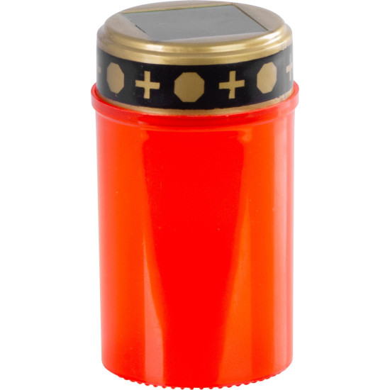 Светильник MagicHome TG-62, со светодиодной свечой, на могилу, красный, зарядка от солнечной батареи