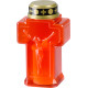 Candle MagicHome, cross, LED, for the grave, red, 2xAA, 15.3x6.8 cm, (part of the package 2xAA)