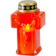 Candle MagicHome, cross, LED, for the grave, red, 2xAA, 15.3x6.8 cm, (part of the package 2xAA)