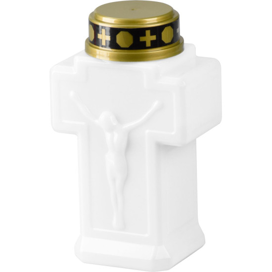 Свеча MagicHome, крест, светодиодная, кладбищенская, белая, 2хАА, 15х9 см, (входит в комплектацию 2хАА)