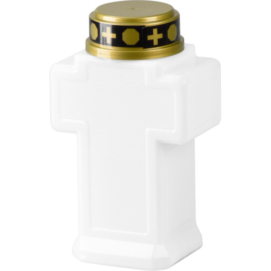 Свеча MagicHome, крест, светодиодная, кладбищенская, белая, 2хАА, 15х9 см, (входит в комплектацию 2хАА)