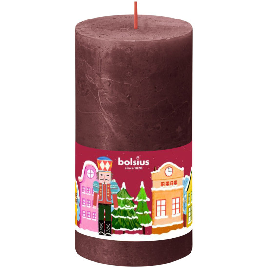 Свеча Bolsius Nutcracker,  круглая, 54 часа, 68x130 мм