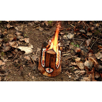 Swedish fire Strend Pro WOODSON, portable fireplace, natural stove, log for cooking, camping, campfire, 1 hour