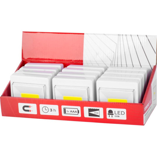Лампа Strend рro Switсhlight с1062, 2W COB 100 lm, 3xAAA, Sellbox 12ks