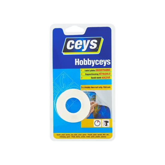 Ceys Hobbyceys tape, double-sided, adhesive, 2 m x 15 mm