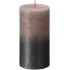 Свеча Bolsius Rustic, цилиндрическая, Sunset Creamy Caramel+ Антрацит, 130/68 мм