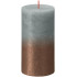 Свеча Bolsius Rustic, Christmas Sunset Eucalyptus Green + Copper, 130/68 мм