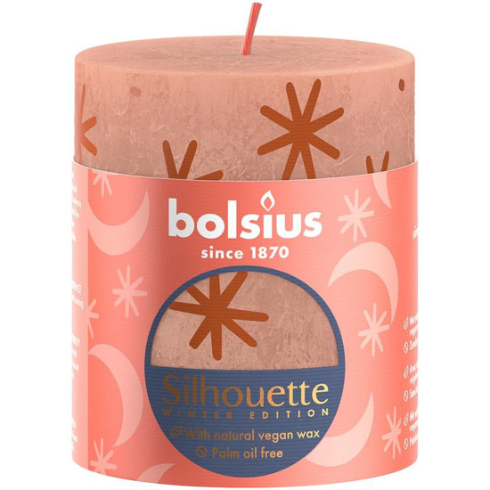 Свеча Bolsius Rustic, Рождественская, Сливочная Карамель, 80/68 мм