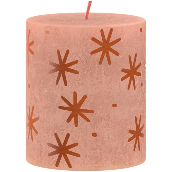 Свеча Bolsius Rustic, Рождественская, Сливочная Карамель, 80/68 мм