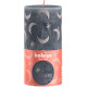 Candle Bolsius Rustic, cylindrical, Christmas, Slate Blue, 130/68 mm