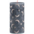 Candle Bolsius Rustic, cylindrical, Christmas, Slate Blue, 130/68 mm