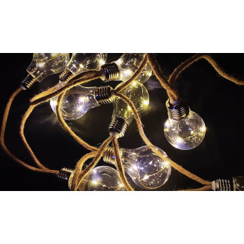 Цепочка Strend Pro Solar Bulb, 10x LED, форма лампочки, солнечная, L-3,8 м