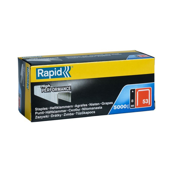 Staples RAPID 53, 8 mm, staples for stapler, pack. 5000 pcs Staples RAPID 53, 8 mm, staples for stapler, pack. 5000 pcs