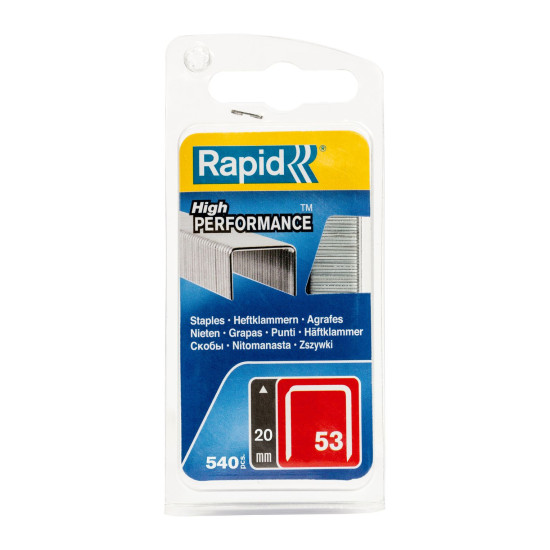 Staples RAPID 53, 20 mm, staples for stapler, pack. 540 pcs