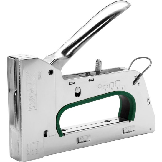 Stapler RAPID R34, manual, upholstery, for wood, clips type 140, 6-14 mm
