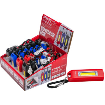 Светильник Strend рro Keyсhаin, кольцо для ключей, кулон, с карабином, микс цветов, 75 лм, USB-зарядка, 74x25x15 мм, в коробке 24 шт.