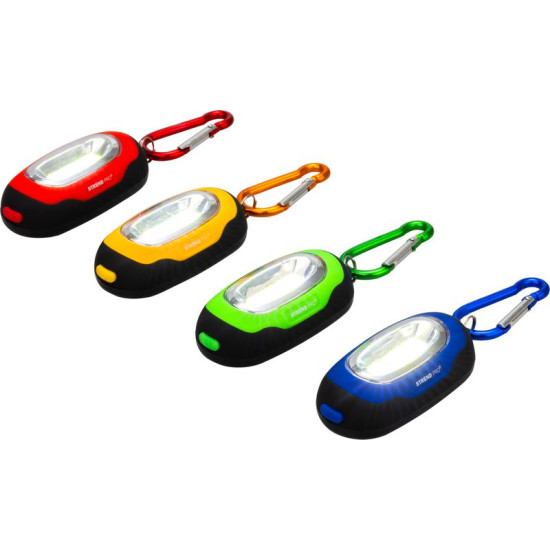 Брелок-светильник Strend Pro подвеска, с карабином, микс цветов, 20 лм, 70х34х24 мм, коробочка 24 шт.