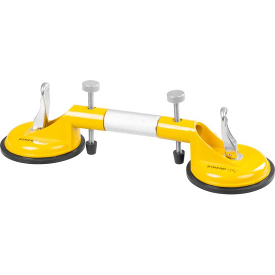 Strend Pro glass holder, suction, 2-domed, suction cup, leveling aid for paving and tiling, max. 80 kg Strend Pro glass holder, suction, 2-domed, suction cup, leveling aid for paving and tiling, max. 80 kg