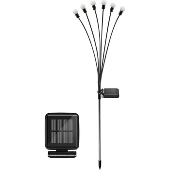 Лампа Strend Pro Garden Firefly, солнечная батарея, 6x светодиодов, нержавеющая сталь, 72 см