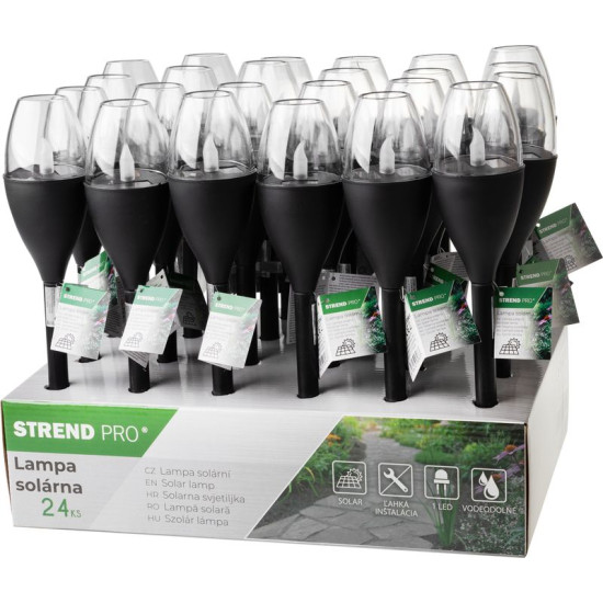 Светильник Strend Pro Garden, пластик, эффект пламени, на солнечных батареях, 6,5x40 см, 1x LED, упк. 24 шт. Светильник Strend Pro Garden, пластик, эффект пламени, на солнечных батареях, 6,5x40 см, 1x LED, упк. 24 шт.