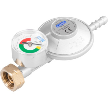 Gas regulator CGAS C31-30, 30 mbar, 8 mm, with pressure gauge