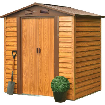 Māja dārza inventāra glabāšanai Strend Pro, skārds, brūns, 181x137x203 cm