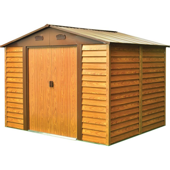 Māja dārza inventāra glabāšanai Strend Pro, skārds, brūns, 266x224x215 cm