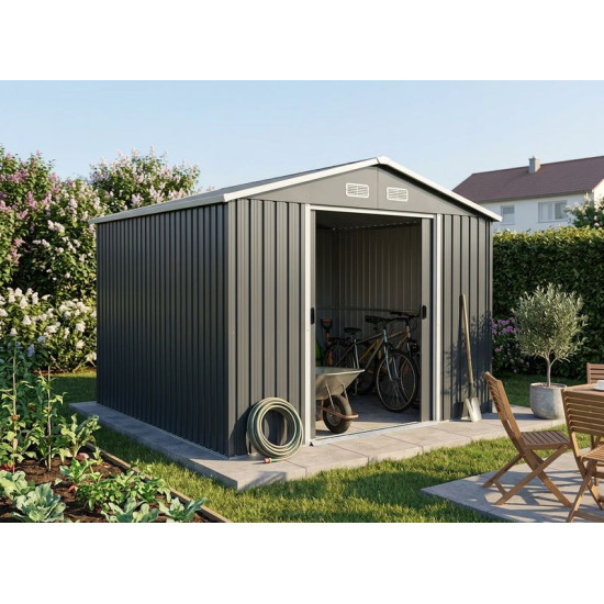 House Strend Pro, garden, sheet metal, anthracite, 291x291x214 cm House Strend Pro, garden, sheet metal, anthracite, 291x291x214 cm