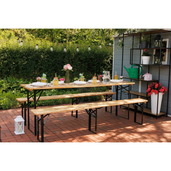 Цепочка Strend Pro Garden, лампочки, солнечная батарея, 10x LED, 2,7+3 м