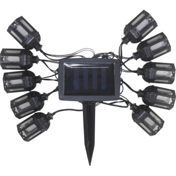Цепочка Strend Pro Garden , фонари, солнечные батареи, 10x LED, 1,8+2 м