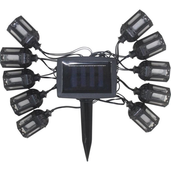 Цепочка Strend Pro Garden , фонари, солнечные батареи, 10x LED, 1,8+2 м