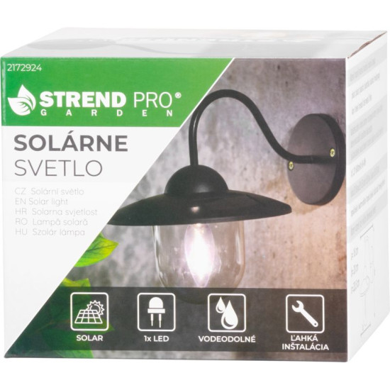Strend Pro Garden светильник, на солнечной батарее, бра/заборный светильник, 1x LED, 23,5x18x20 см