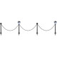 Strend Pro Garden светильник, цепь, забор, 2x солнечные лампы, 1x светодиод, 16,5x16,5x71,5 см