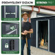 Садовый домик Strend Pro, листовой металл, антрацит, с основанием, 217x110x174 см