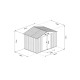 Strend Pro garden shed, sheet metal, anthracite, 301x236x214 cm