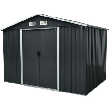 Садовый домик Strend Pro, листовой металл, антрацит, 301x236x214 см