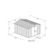 Strend Pro garden shed, sheet metal, anthracite, 301x367x214 cm