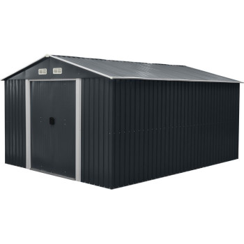 Strend Pro garden shed, sheet metal, anthracite, 301x367x214 cm