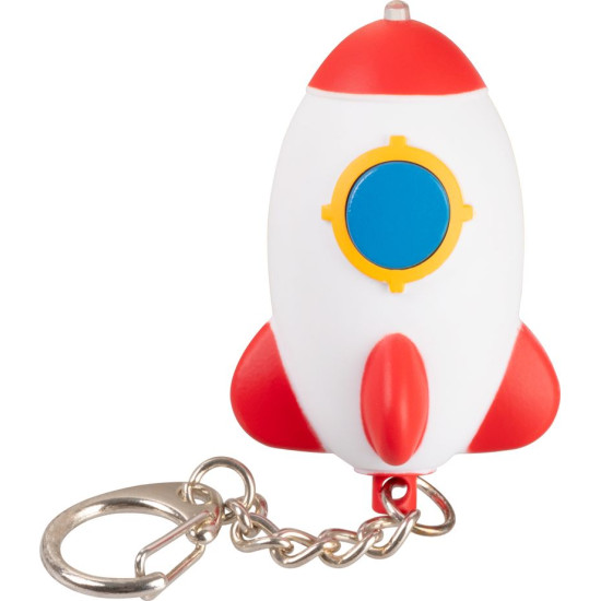 Strend Pro Брелок-лампа, брелок, подвеска со звуком, ракета/НЛО/космонавт/космический корабль, светодиод 5 лм, Sellbox 24 шт.