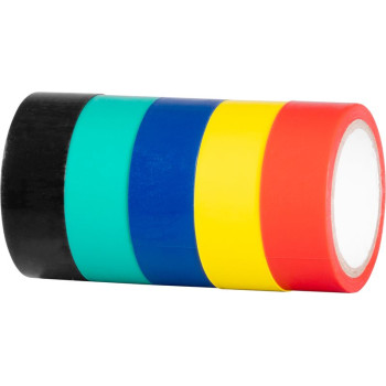 Лента Strend Pro, 19 мм, L-5 м, ПВХ, макс. 80°C, 600 w, изоляционная, 5 шт.