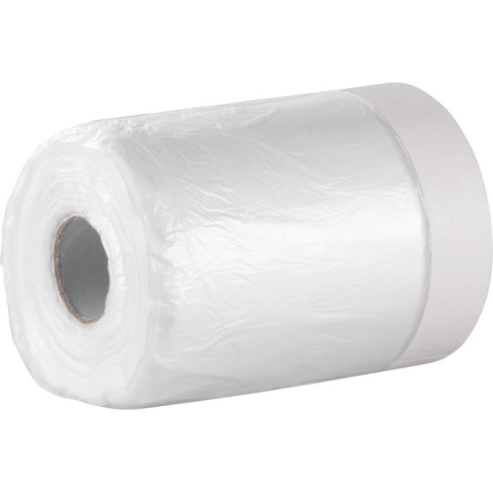 Foil covering Pro, 550 mm, L-30 m, PE, painters, with masking adhesive tape, covering on the floor