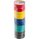 Tape Strend Pro, 19 mm, L-10 m, PVC, max. 80°C, 600V, insulating, various colors, adhesive, pack of 10 pcs.