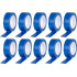 Tape Strend Pro, 19 mm, L-10 m, max. 80°C, 600V, blue, insulating, adhesive, PVC, pack of 10 pcs.