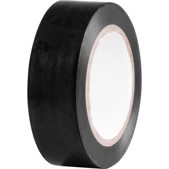 Tape Strend Pro, 19 mm, L-10 m, max. 80°C, 600V, black, insulating, adhesive, PVC, pack. 10 pcs