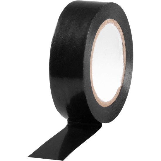 Tape Strend Pro, 19 mm, L-10 m, max. 80°C, 600V, black, insulating, adhesive, PVC, pack. 10 pcs