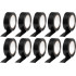 Tape Strend Pro, 19 mm, L-10 m, max. 80°C, 600V, black, insulating, adhesive, PVC, pack. 10 pcs
